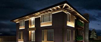 Фасадное освещение дома: особенности, технология и рекомендации Подсветка дома снаружи прожектором